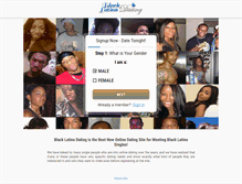 Tablet Screenshot of blacklatinodating.com